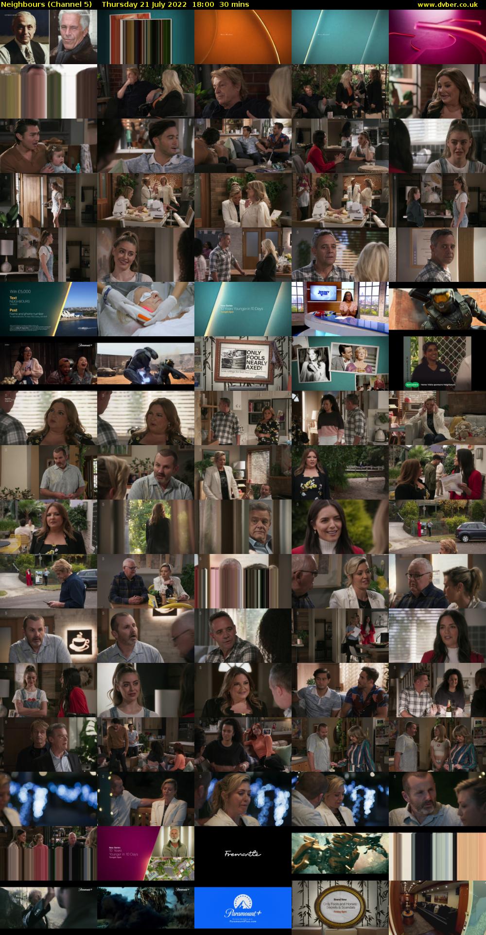 Neighbours (Channel 5) Thursday 21 July 2022 18:00 - 18:30