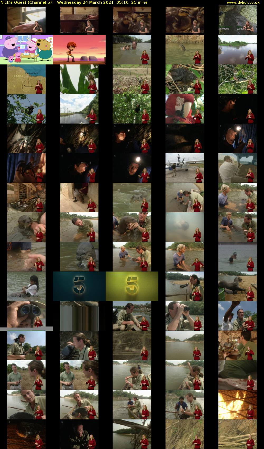 Nick's Quest (Channel 5) Wednesday 24 March 2021 05:10 - 05:35