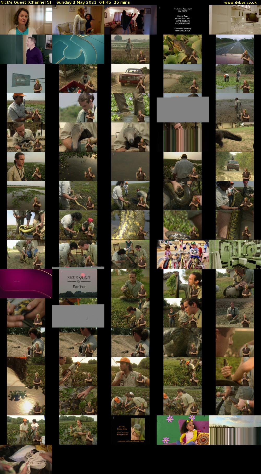Nick's Quest (Channel 5) Sunday 2 May 2021 04:45 - 05:10