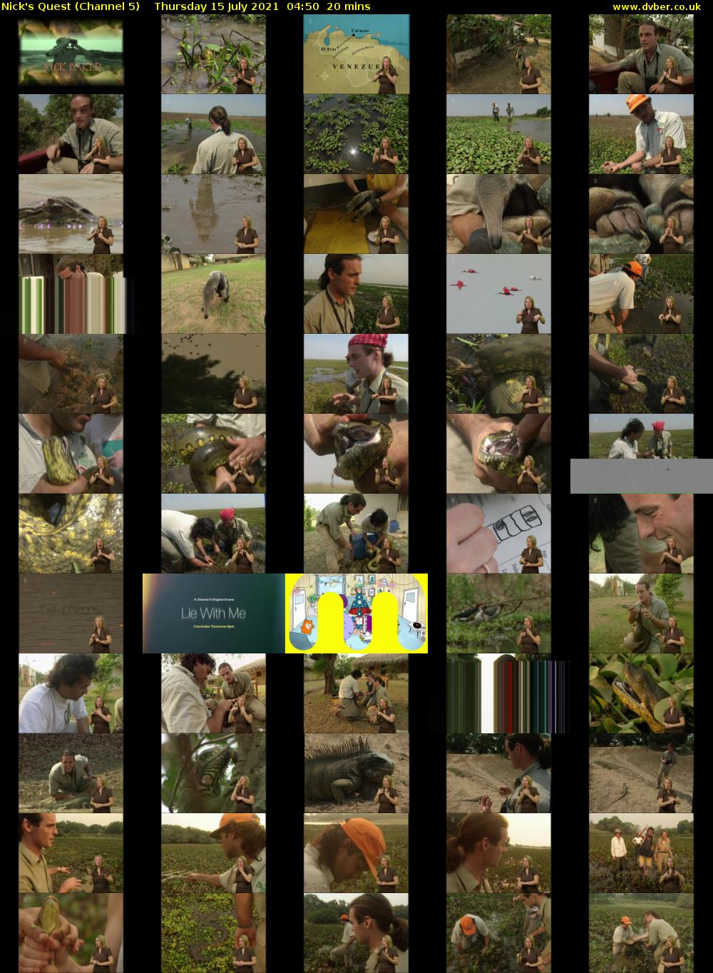 Nick's Quest (Channel 5) Thursday 15 July 2021 04:50 - 05:10