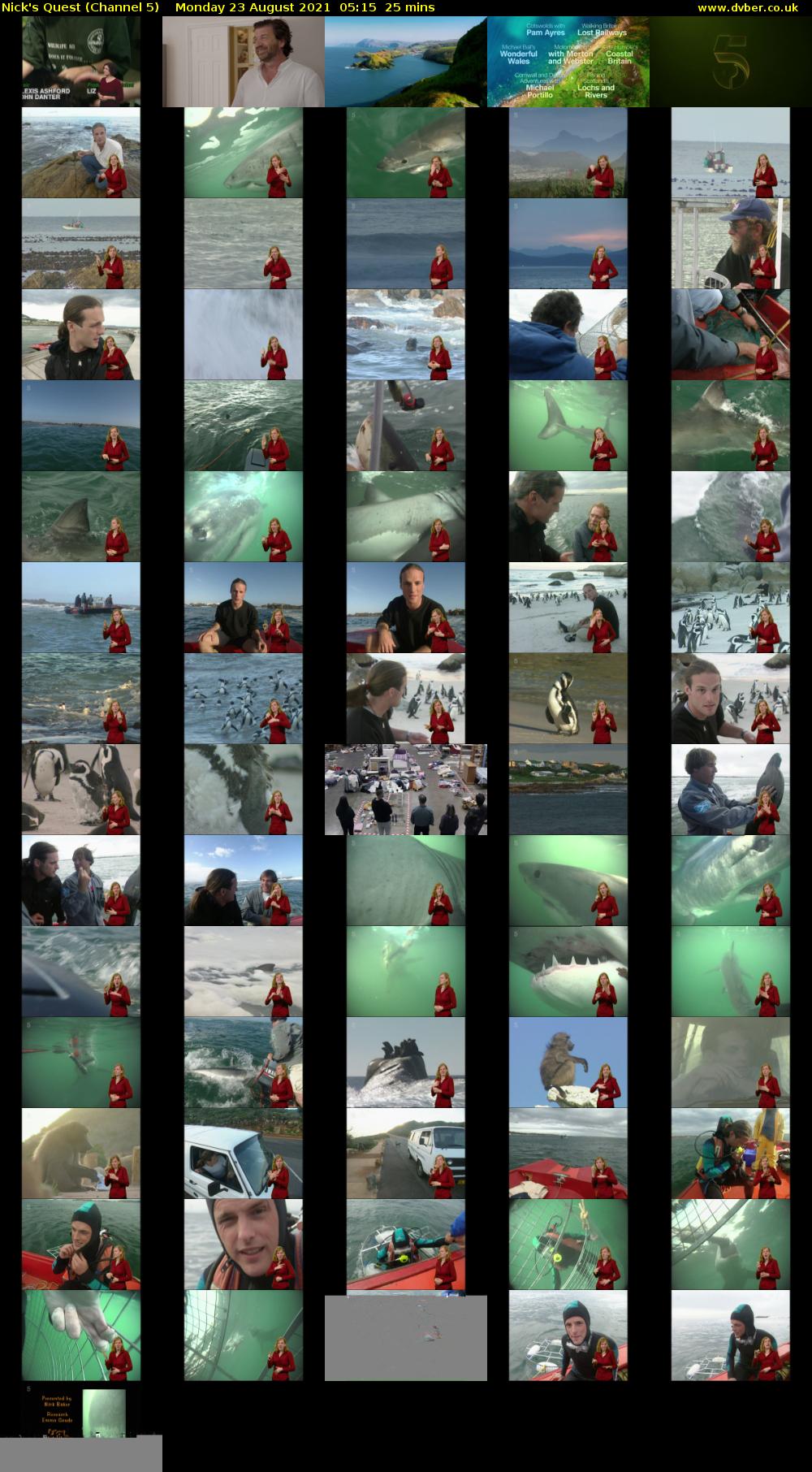 Nick's Quest (Channel 5) Monday 23 August 2021 05:15 - 05:40
