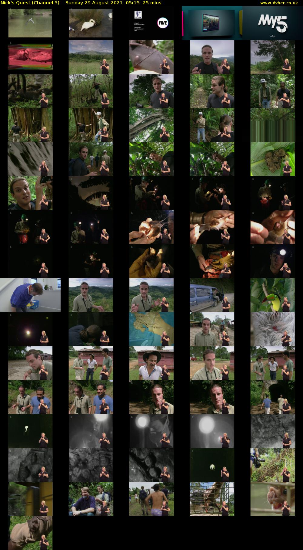Nick's Quest (Channel 5) Sunday 29 August 2021 05:15 - 05:40