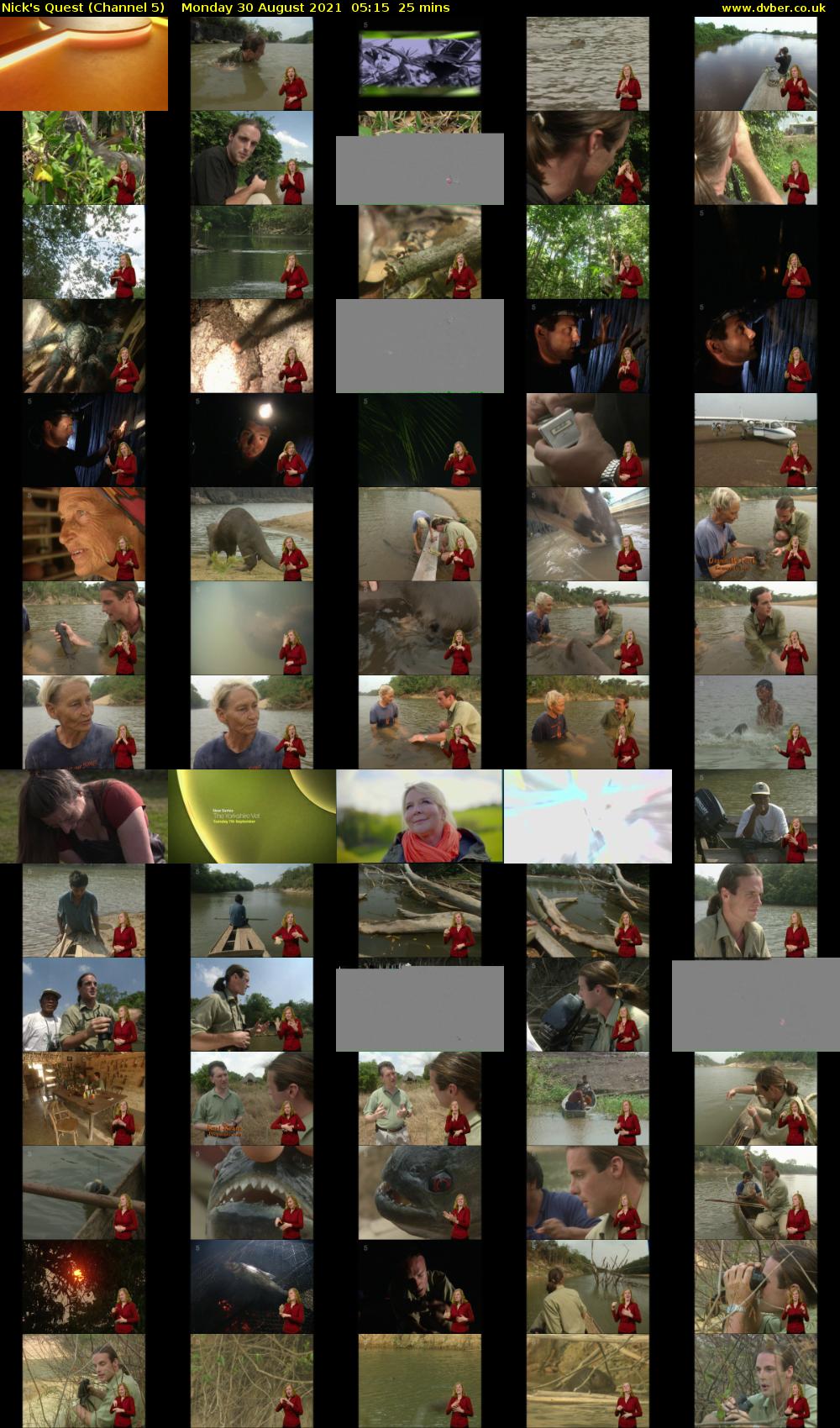 Nick's Quest (Channel 5) Monday 30 August 2021 05:15 - 05:40