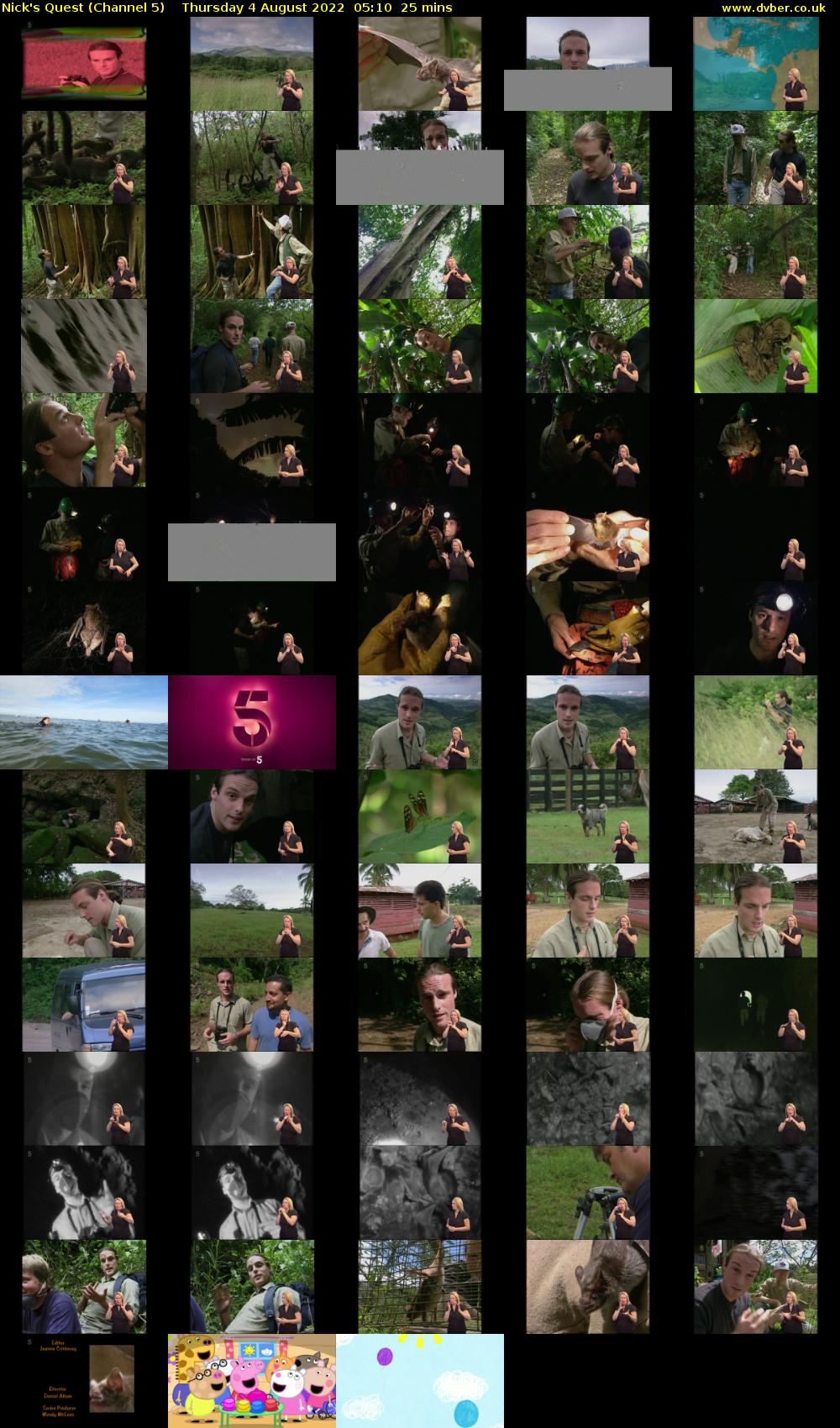 Nick's Quest (Channel 5) Thursday 4 August 2022 05:10 - 05:35
