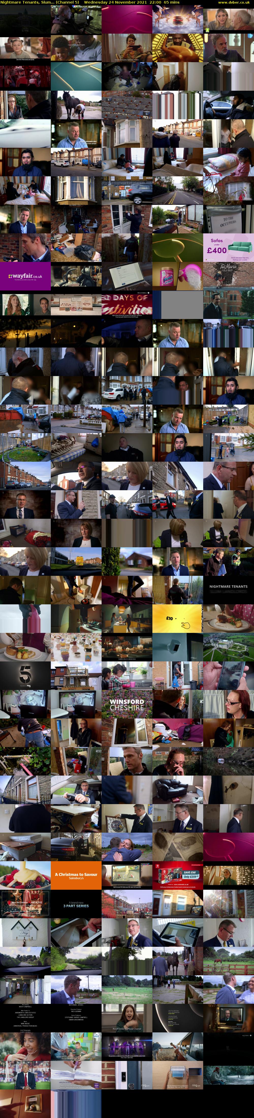 Nightmare Tenants, Slum... (Channel 5) Wednesday 24 November 2021 22:00 - 23:05