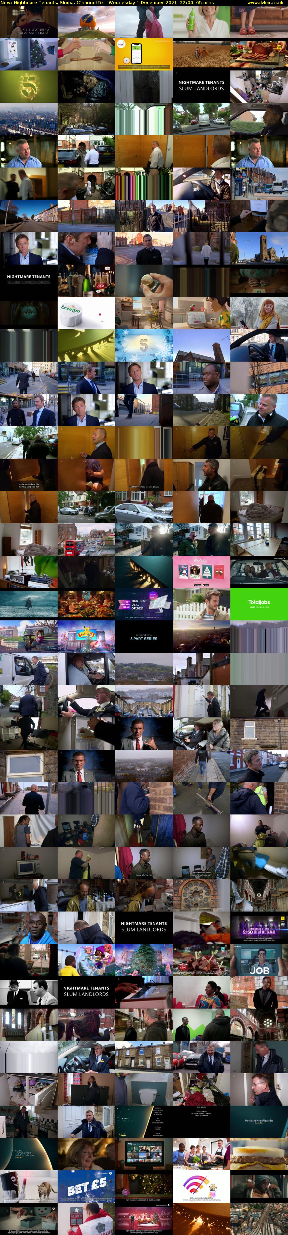Nightmare Tenants, Slum... (Channel 5) Wednesday 1 December 2021 22:00 - 23:05