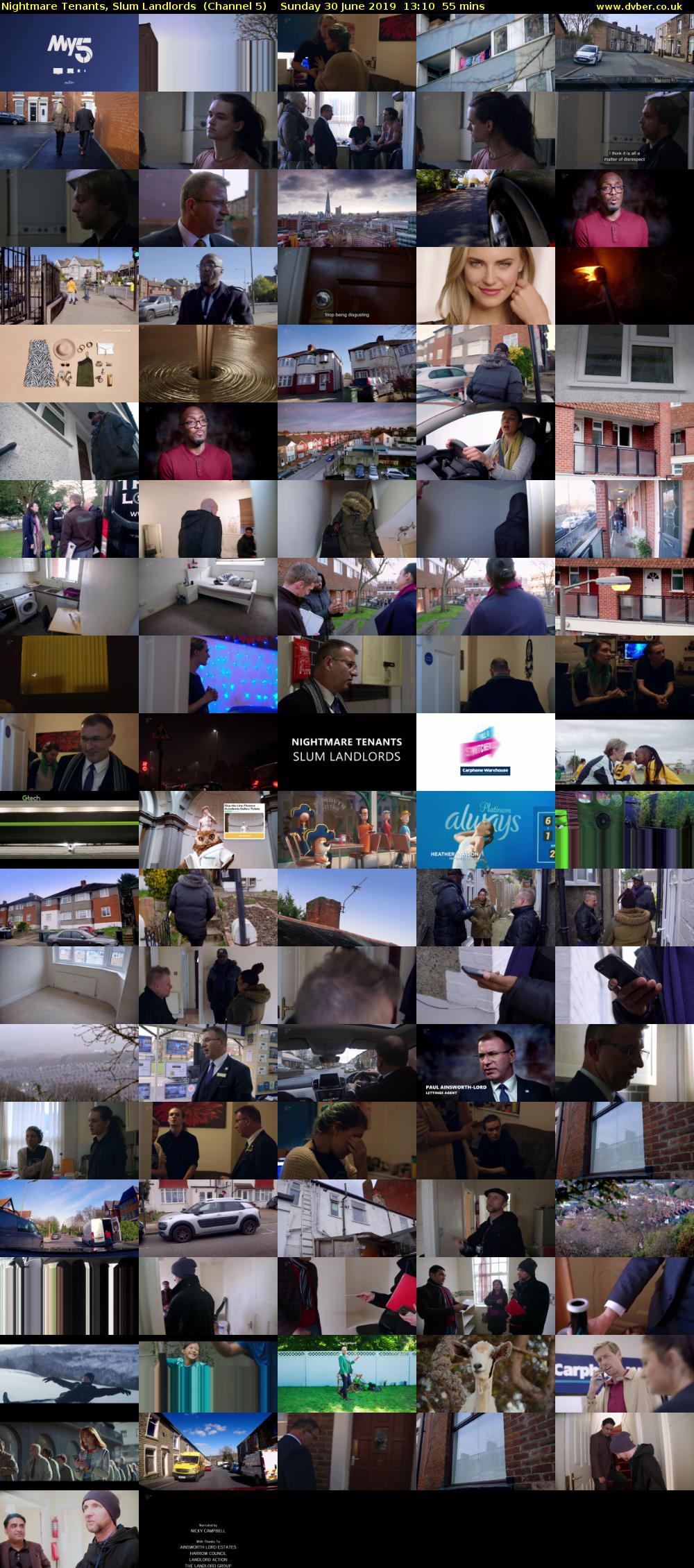 Nightmare Tenants, Slum Landlords  (Channel 5) Sunday 30 June 2019 13:10 - 14:05