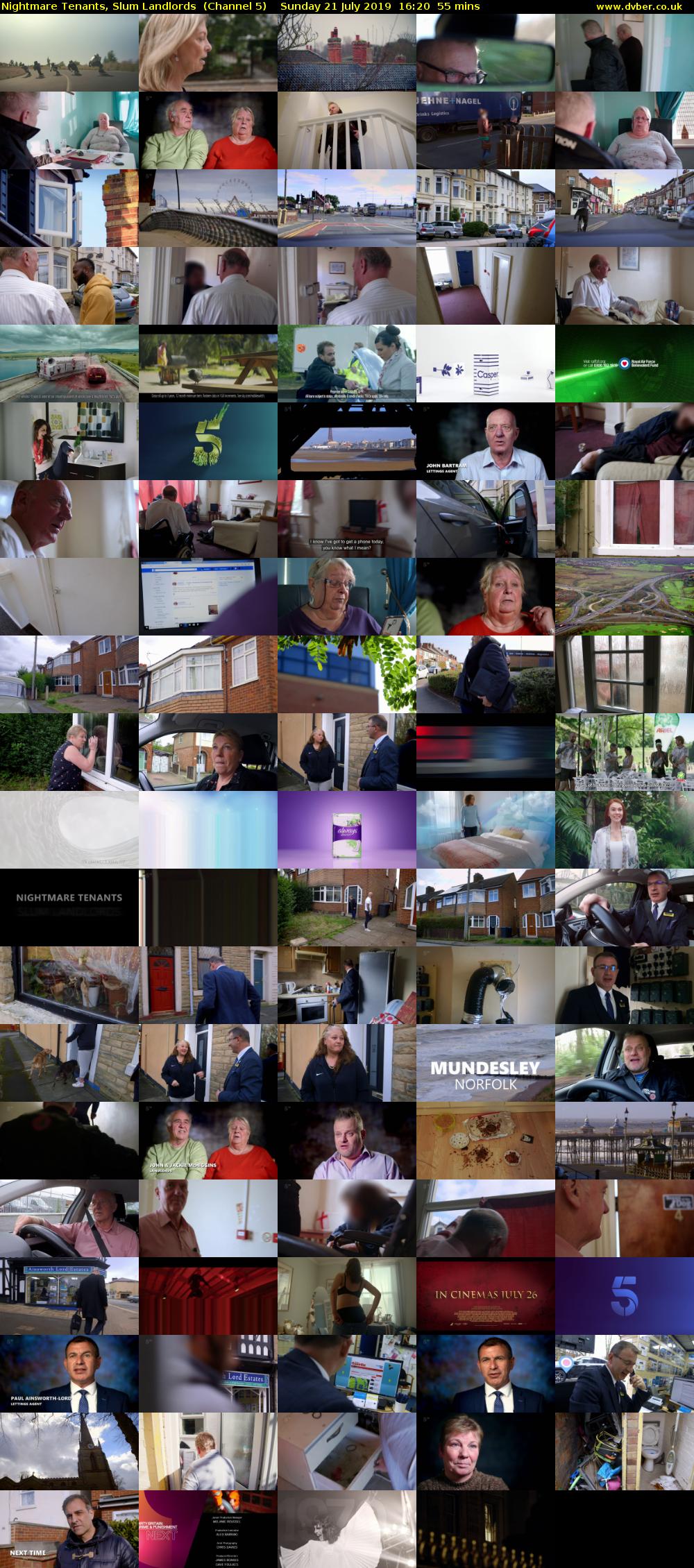 Nightmare Tenants, Slum Landlords  (Channel 5) Sunday 21 July 2019 16:20 - 17:15