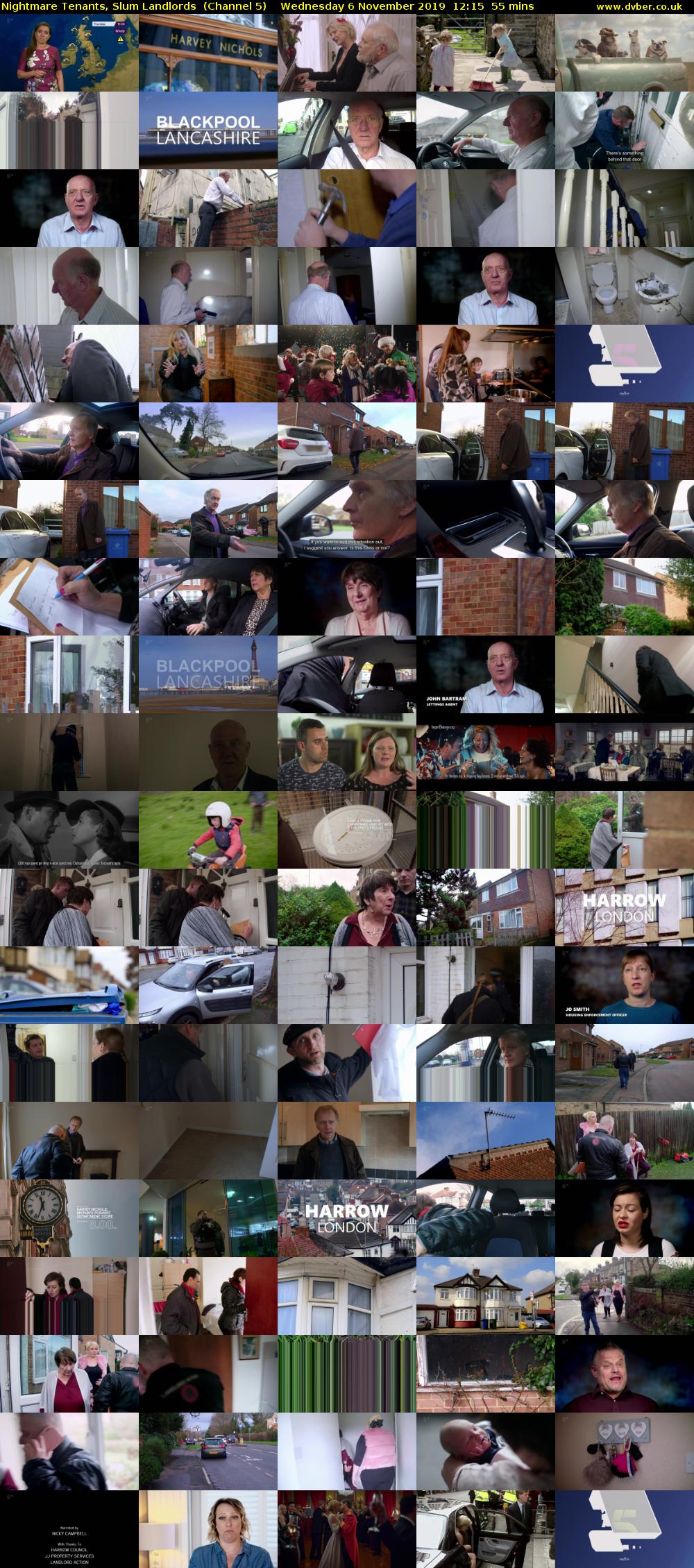 Nightmare Tenants, Slum Landlords  (Channel 5) Wednesday 6 November 2019 12:15 - 13:10