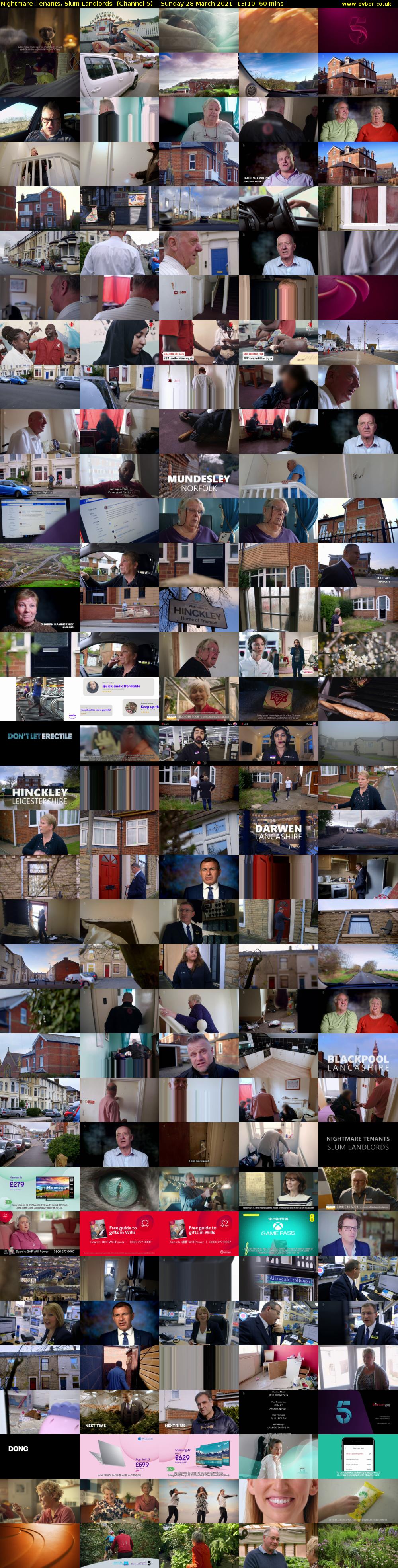 Nightmare Tenants, Slum Landlords  (Channel 5) Sunday 28 March 2021 13:10 - 14:10