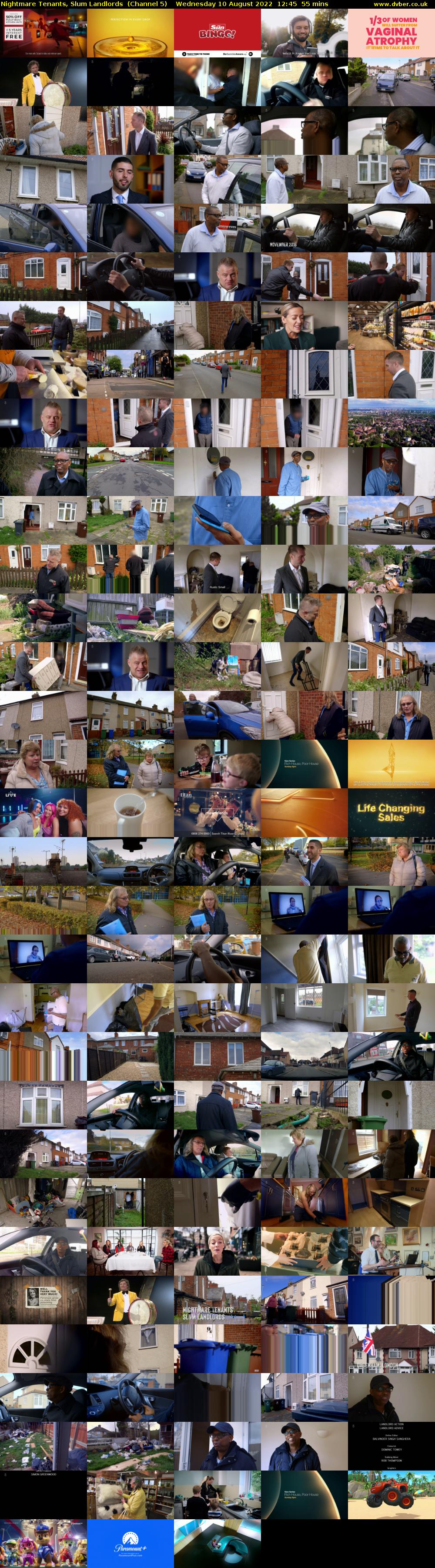 Nightmare Tenants, Slum Landlords  (Channel 5) Wednesday 10 August 2022 12:45 - 13:40