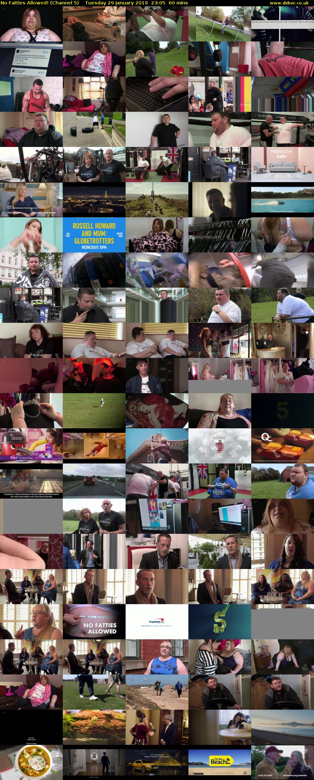 No Fatties Allowed! (Channel 5) Tuesday 29 January 2019 23:05 - 00:05