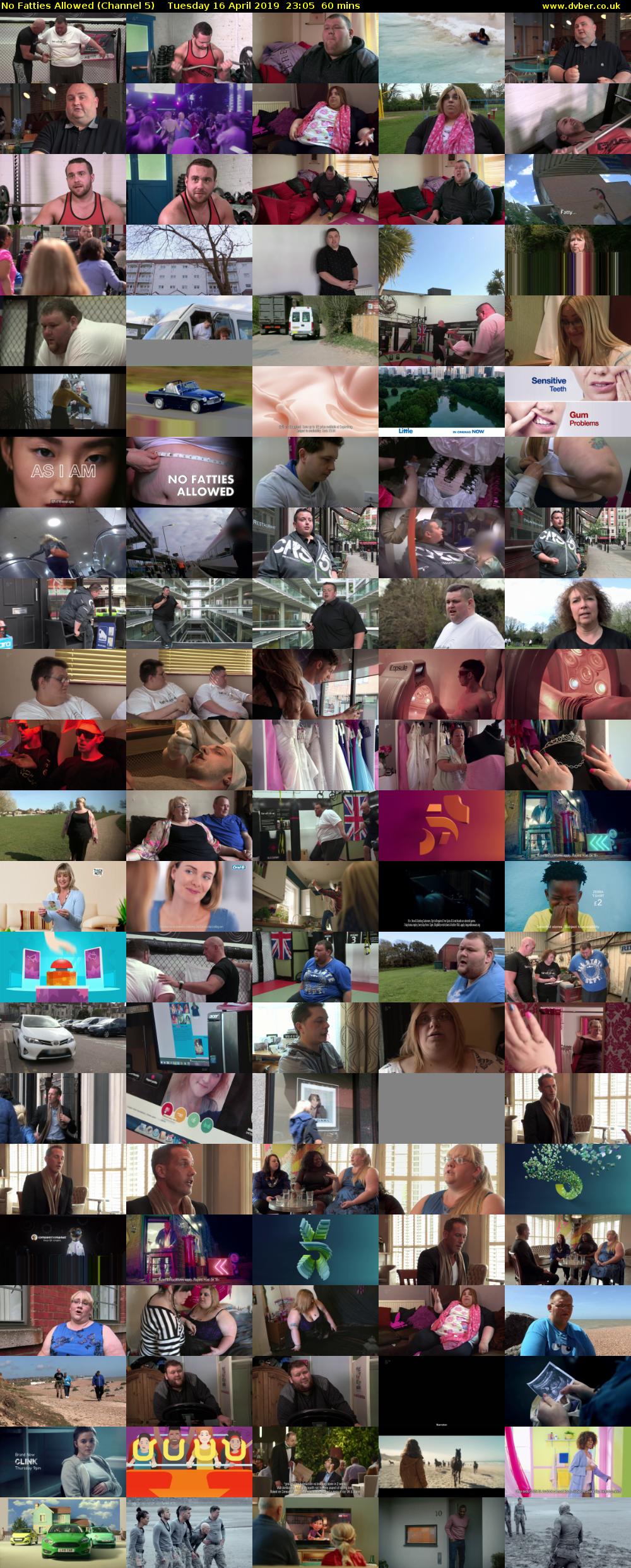 No Fatties Allowed (Channel 5) Tuesday 16 April 2019 23:05 - 00:05