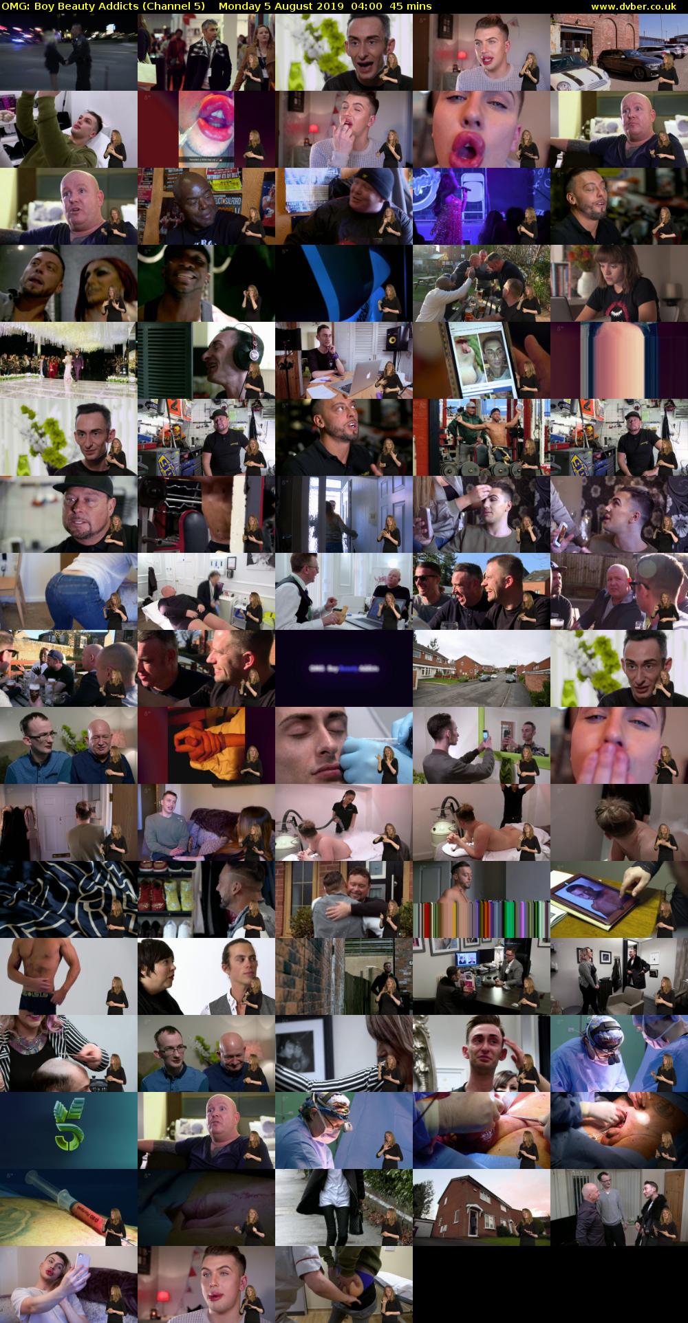 OMG: Boy Beauty Addicts (Channel 5) Monday 5 August 2019 04:00 - 04:45