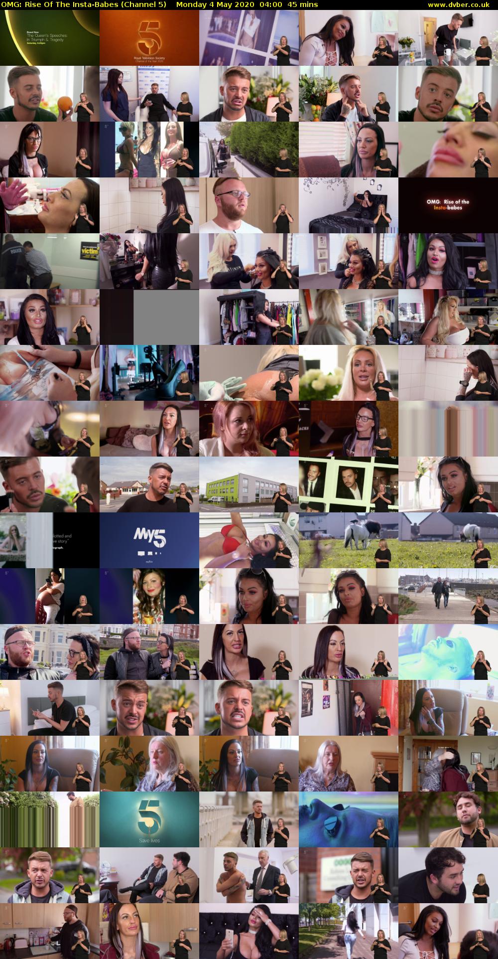 OMG: Rise Of The Insta-Babes (Channel 5) Wednesday 10 April 2019 04:00 - 04:45