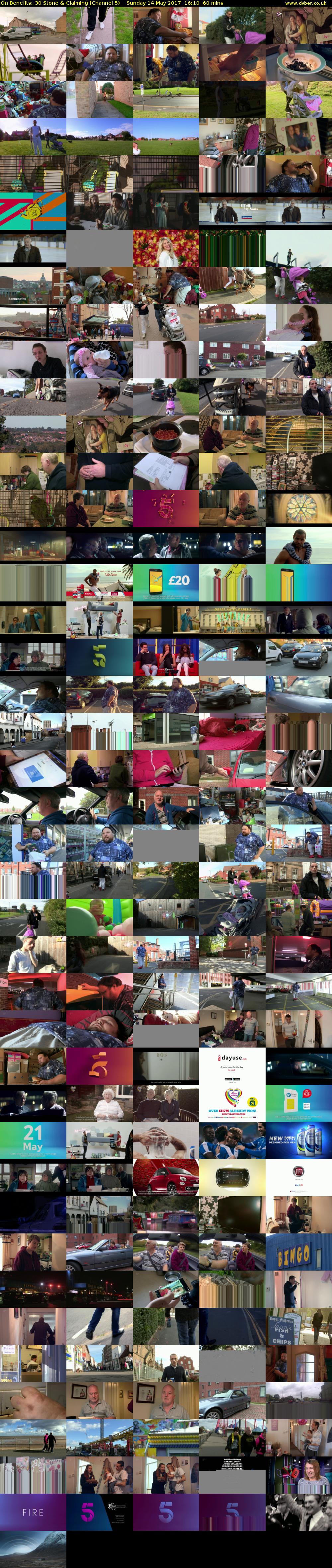 On Benefits: 30 Stone & Claiming (Channel 5) Sunday 14 May 2017 16:10 - 17:10