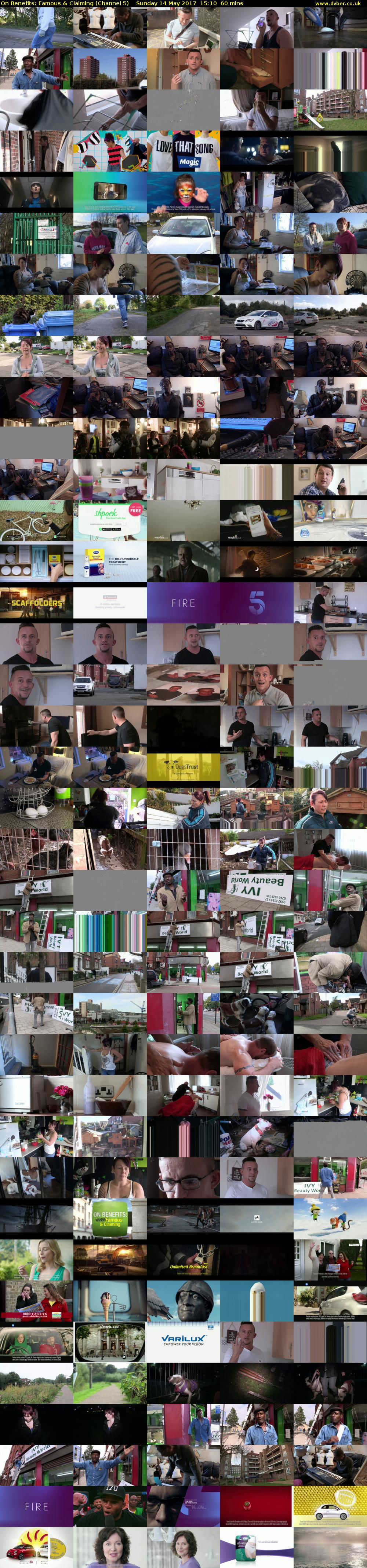 On Benefits: Famous & Claiming (Channel 5) Sunday 14 May 2017 15:10 - 16:10