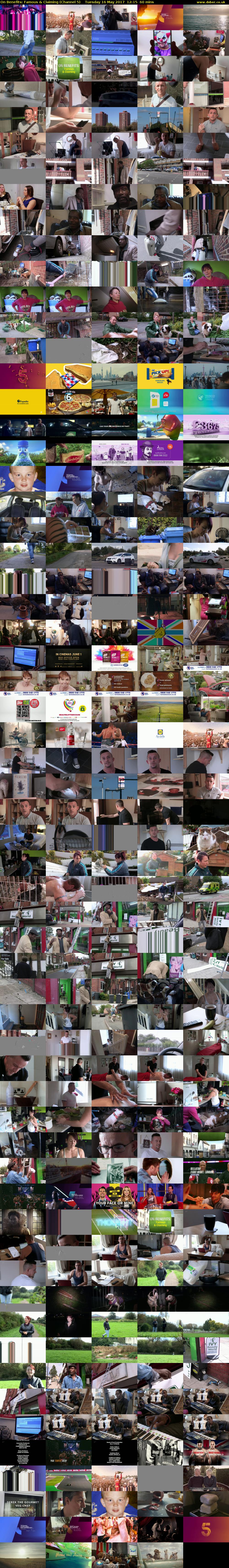 On Benefits: Famous & Claiming (Channel 5) Tuesday 16 May 2017 12:15 - 13:15