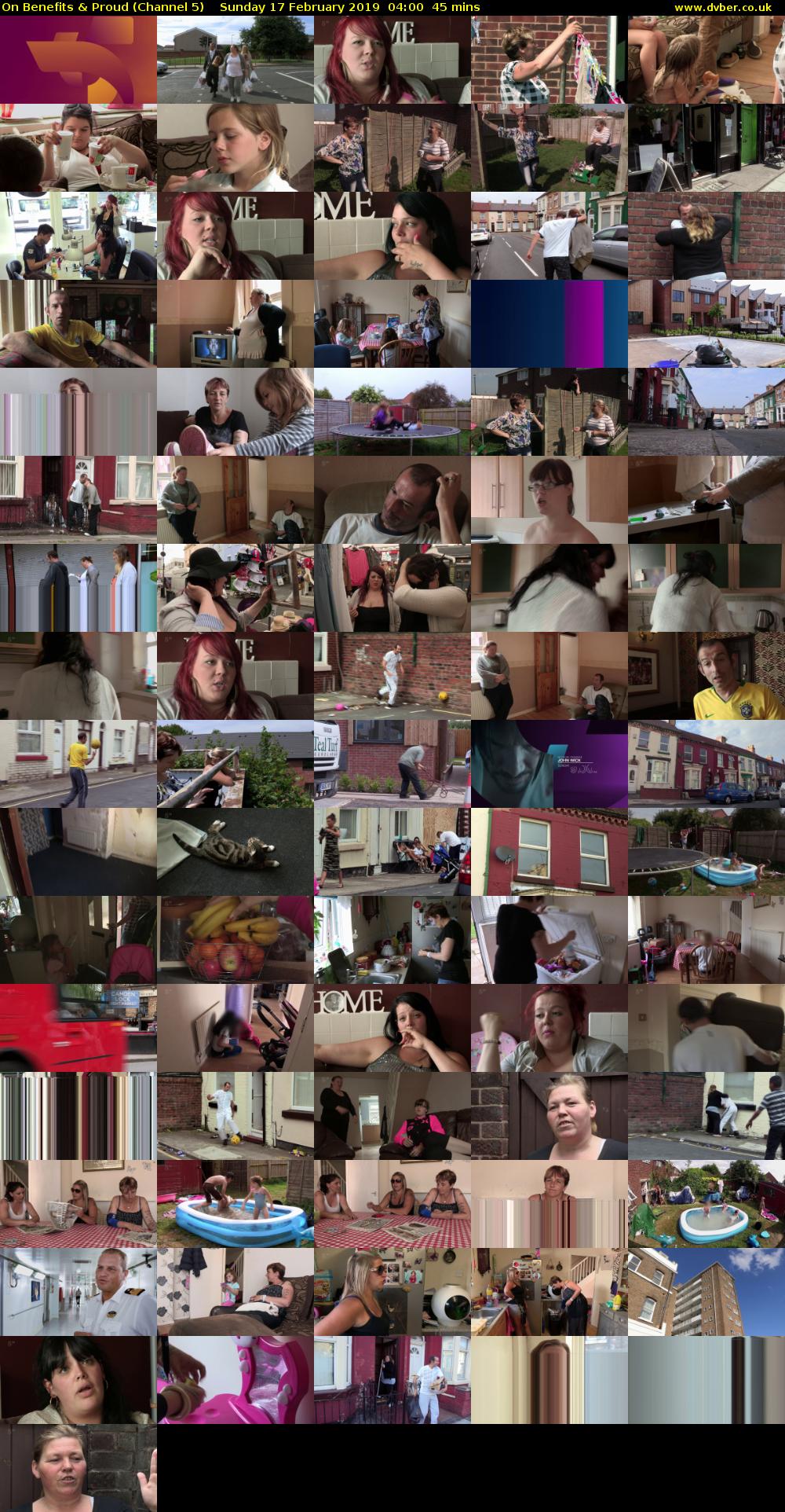 On Benefits & Proud (Channel 5) Sunday 17 February 2019 04:00 - 04:45