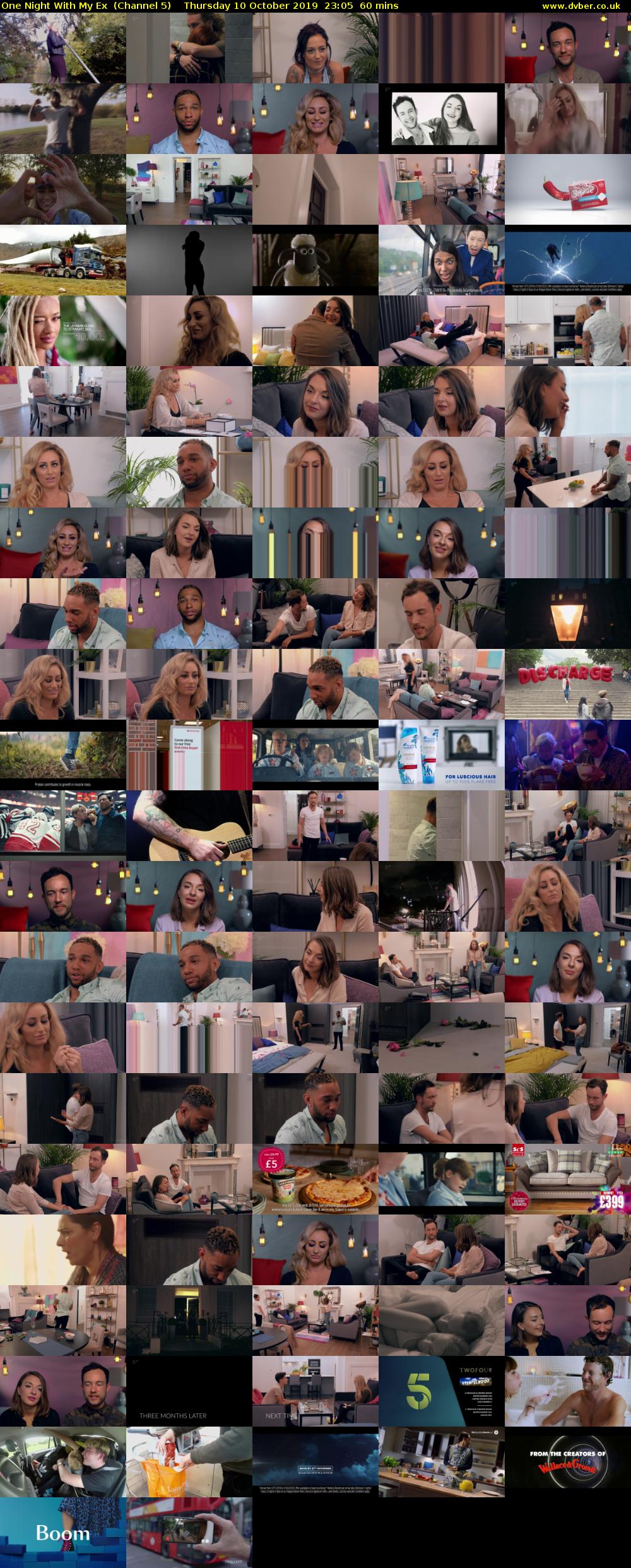 One Night With My Ex  (Channel 5) Thursday 10 October 2019 23:05 - 00:05