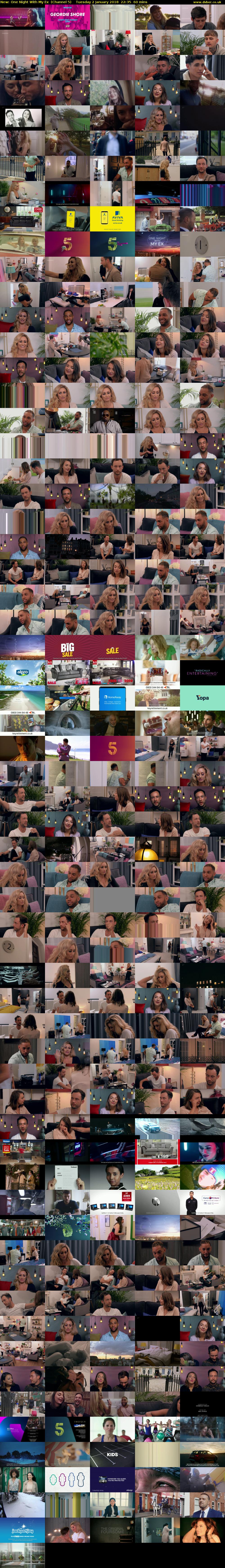 One Night With My Ex (Channel 5) Tuesday 2 January 2018 22:35 - 23:35