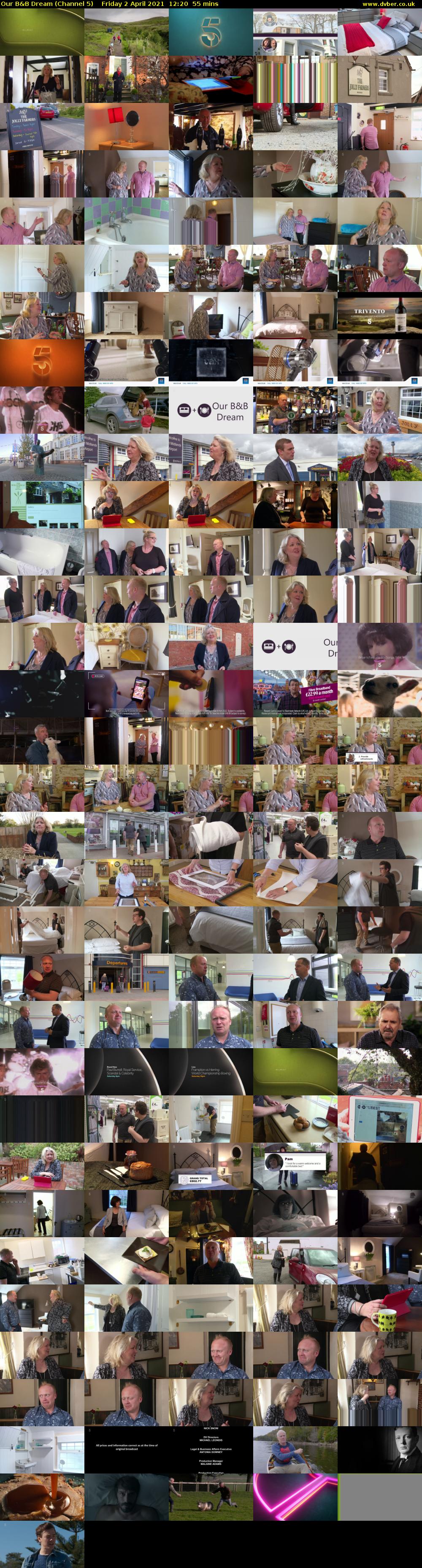 Our B&B Dream (Channel 5) Friday 2 April 2021 12:20 - 13:15