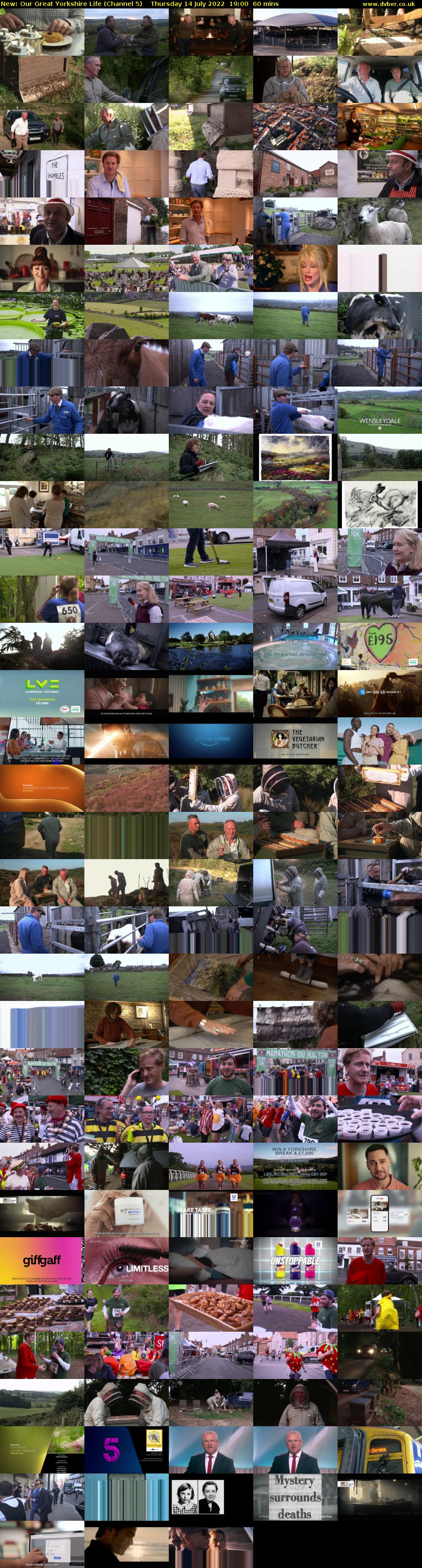 Our Great Yorkshire Life (Channel 5) Thursday 14 July 2022 19:00 - 20:00