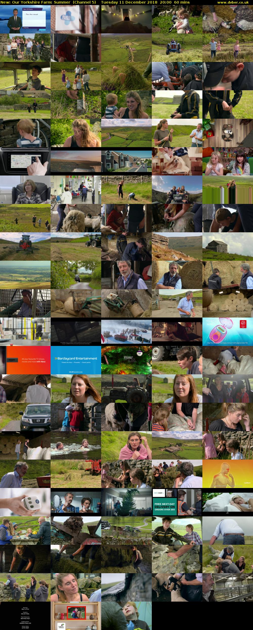 Our Yorkshire Farm: Summer (Channel 5) Tuesday 11 December 2018 20:00 - 21:00