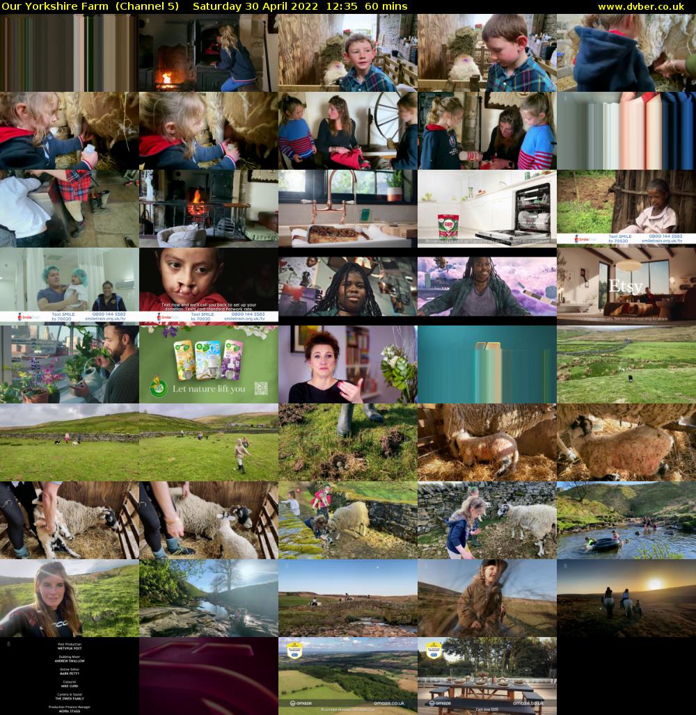 Our Yorkshire Farm  (Channel 5) Saturday 30 April 2022 12:35 - 13:35