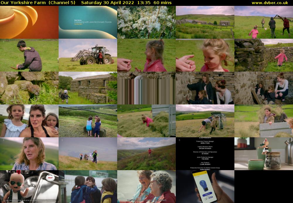 Our Yorkshire Farm  (Channel 5) Saturday 30 April 2022 13:35 - 14:35