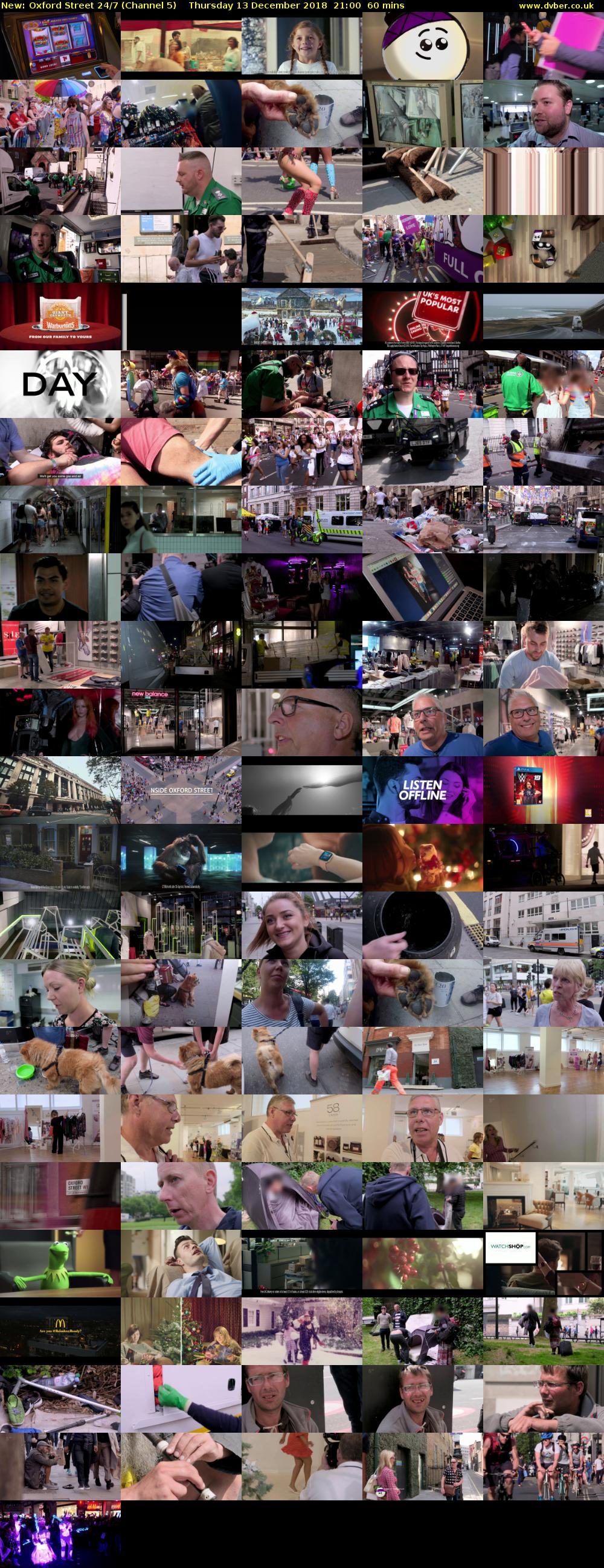 Oxford Street 24/7 (Channel 5) Thursday 13 December 2018 21:00 - 22:00