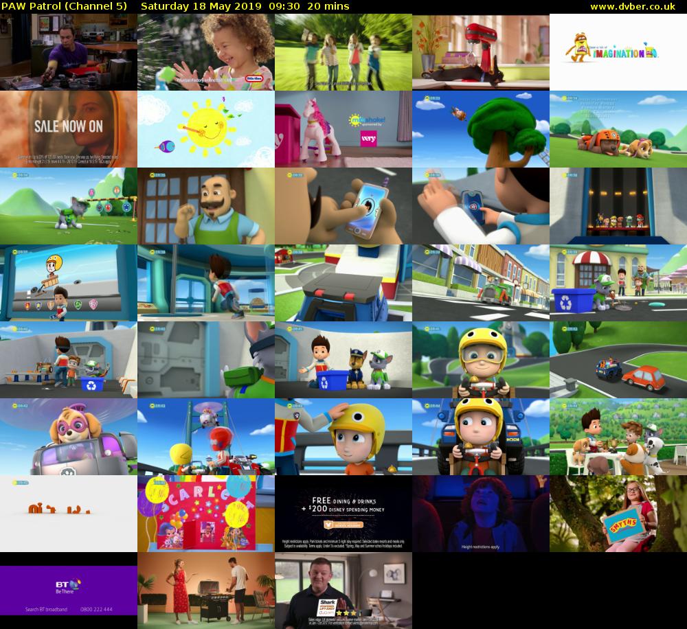 PAW Patrol (Channel 5) Saturday 18 May 2019 09:30 - 09:50