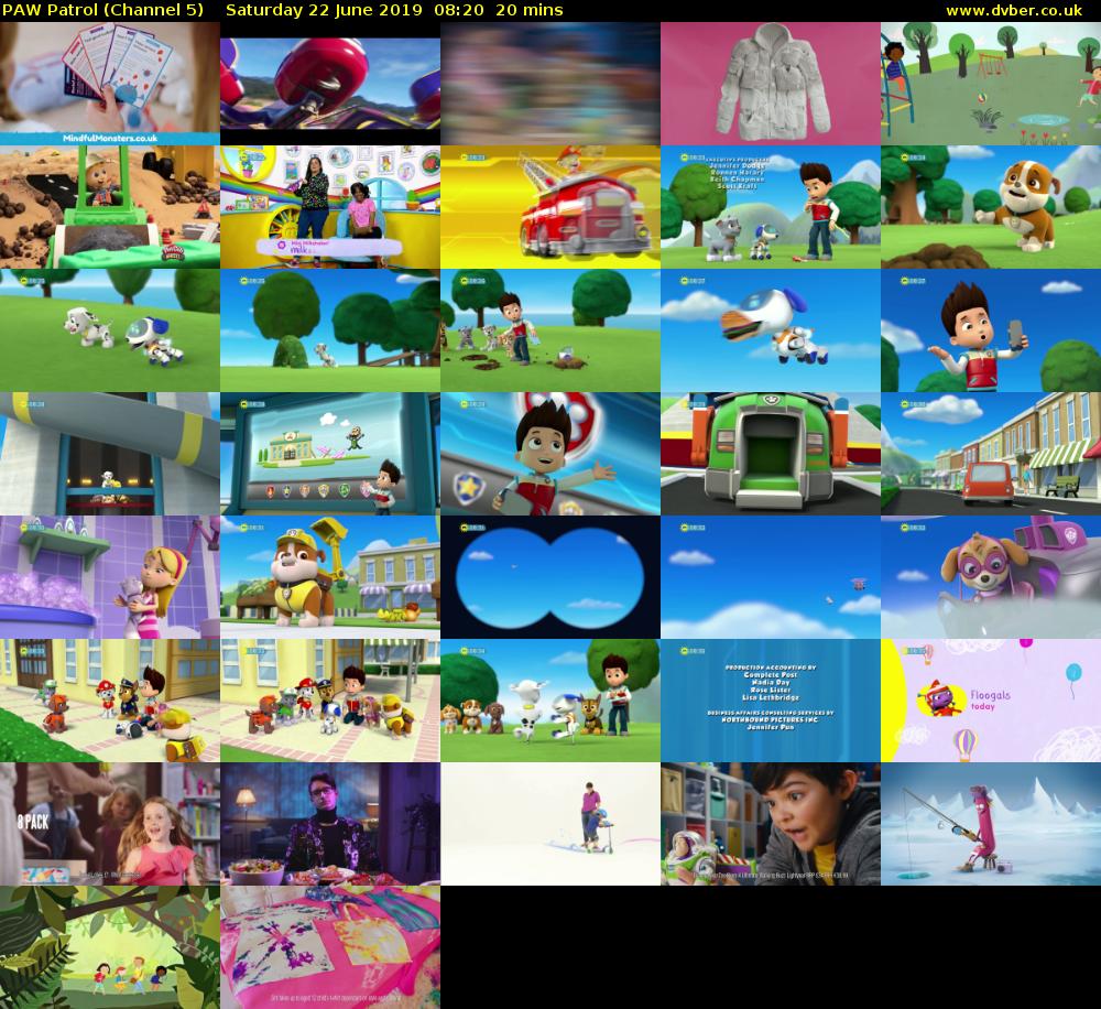 PAW Patrol (Channel 5) Saturday 22 June 2019 08:20 - 08:40