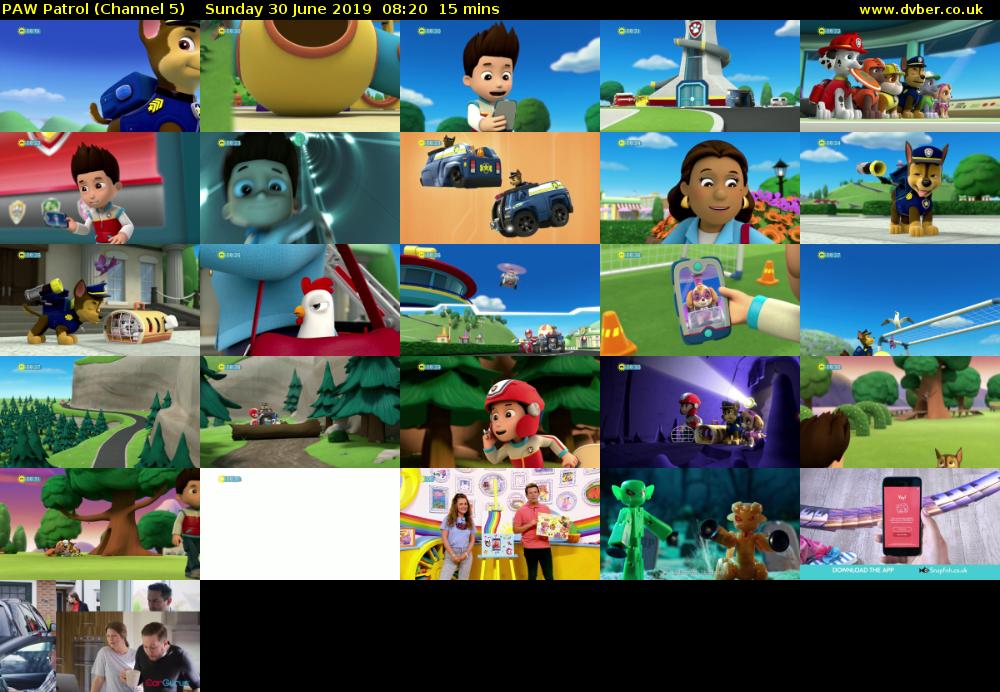 PAW Patrol (Channel 5) Sunday 30 June 2019 08:20 - 08:35