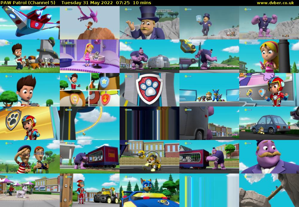 PAW Patrol (Channel 5) Tuesday 31 May 2022 07:25 - 07:35