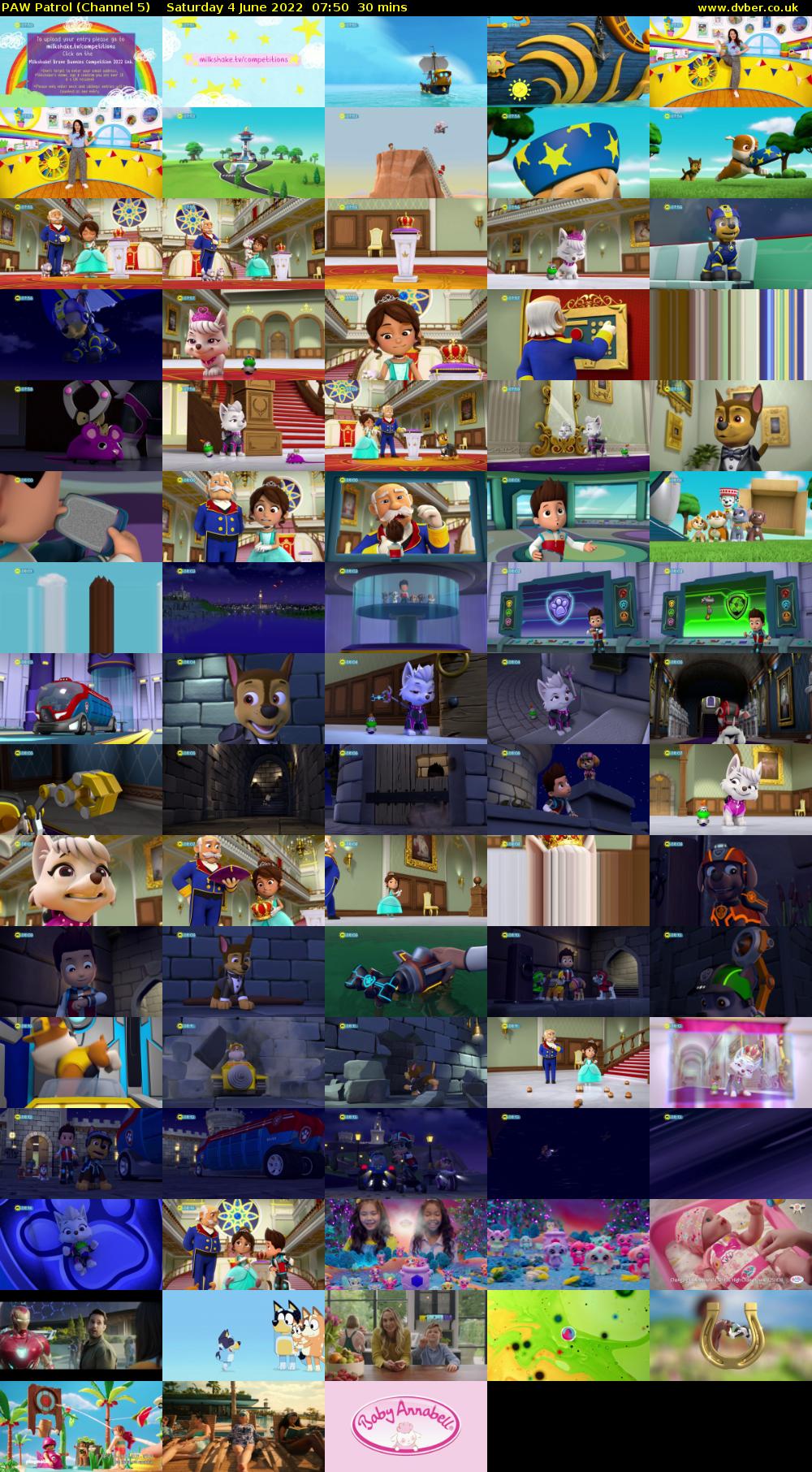 PAW Patrol (Channel 5) Saturday 4 June 2022 07:50 - 08:20