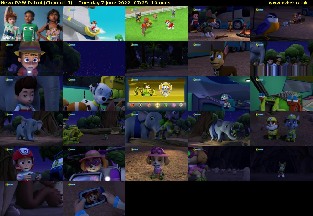 PAW Patrol (Channel 5) Tuesday 7 June 2022 07:25 - 07:35