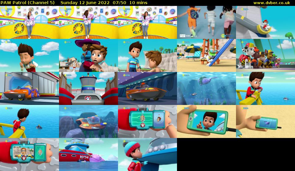PAW Patrol (Channel 5) Sunday 12 June 2022 07:50 - 08:00
