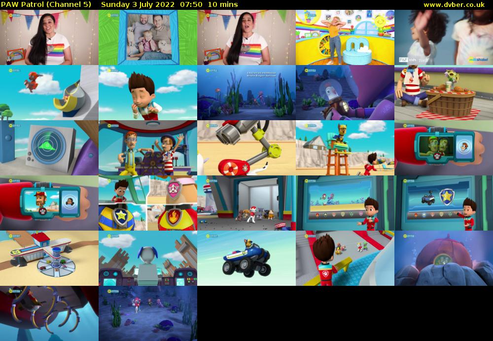 PAW Patrol (Channel 5) Sunday 3 July 2022 07:50 - 08:00