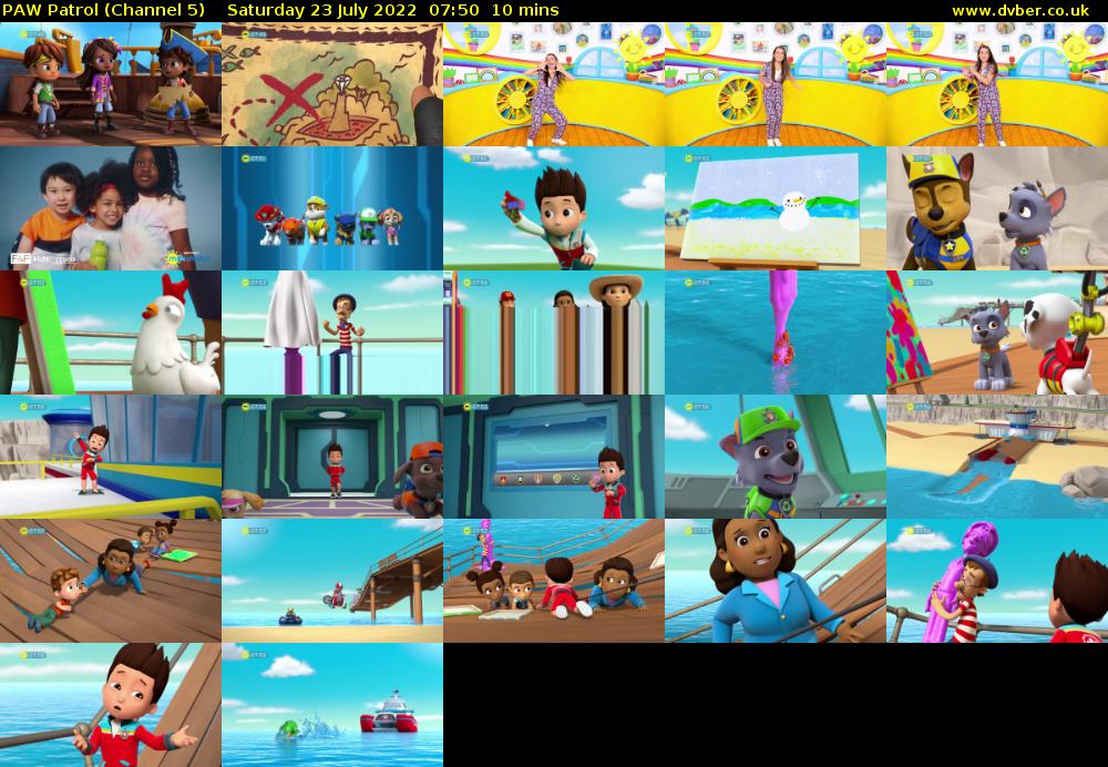 PAW Patrol (Channel 5) Saturday 23 July 2022 07:50 - 08:00