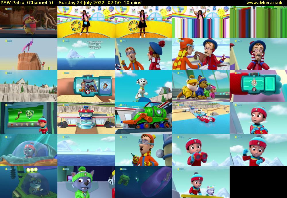 PAW Patrol (Channel 5) Sunday 24 July 2022 07:50 - 08:00