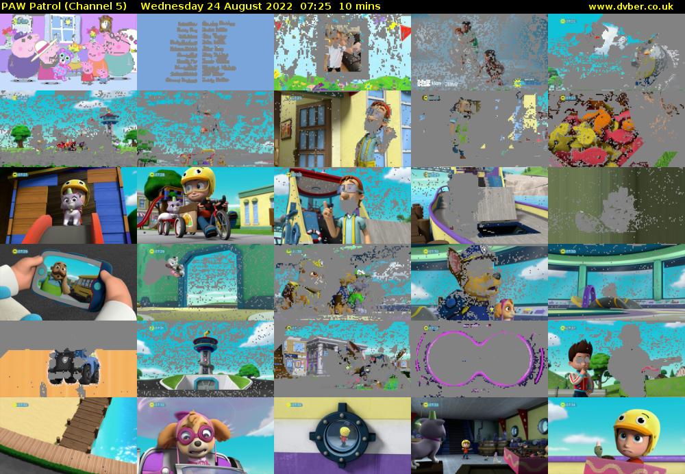 PAW Patrol (Channel 5) Wednesday 24 August 2022 07:25 - 07:35