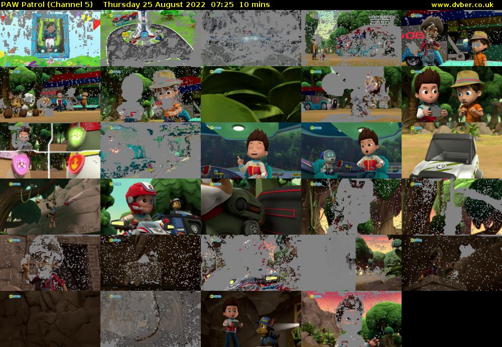 PAW Patrol (Channel 5) Thursday 25 August 2022 07:25 - 07:35