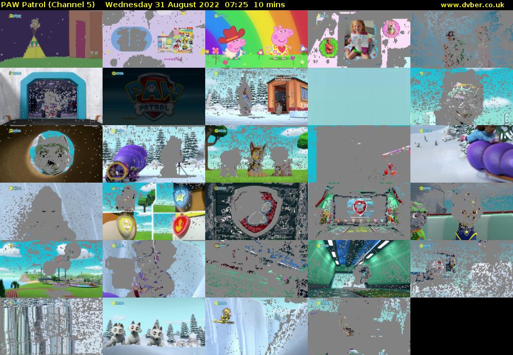 PAW Patrol (Channel 5) Wednesday 31 August 2022 07:25 - 07:35