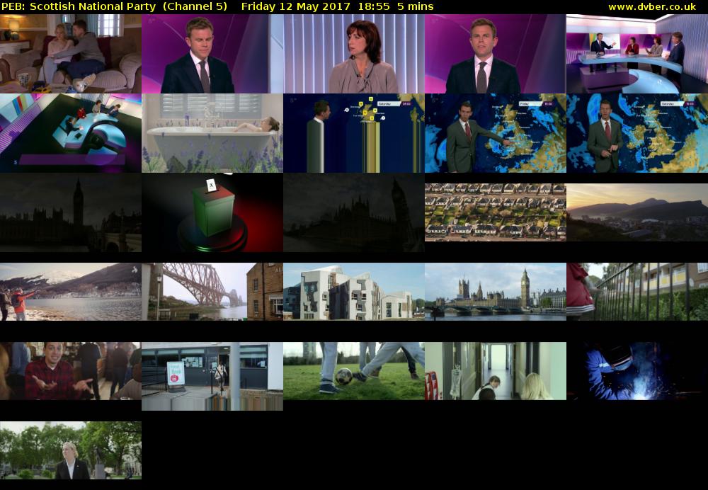 PEB: Scottish National Party  (Channel 5) Friday 12 May 2017 18:55 - 19:00