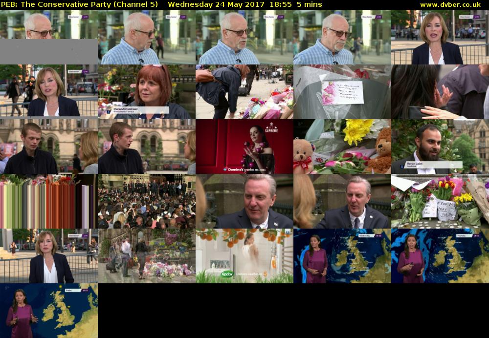 PEB: The Conservative Party (Channel 5) Wednesday 24 May 2017 18:55 - 19:00