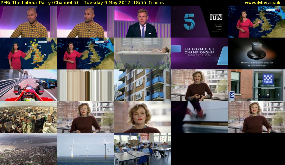 PEB: The Labour Party (Channel 5) Tuesday 9 May 2017 18:55 - 19:00