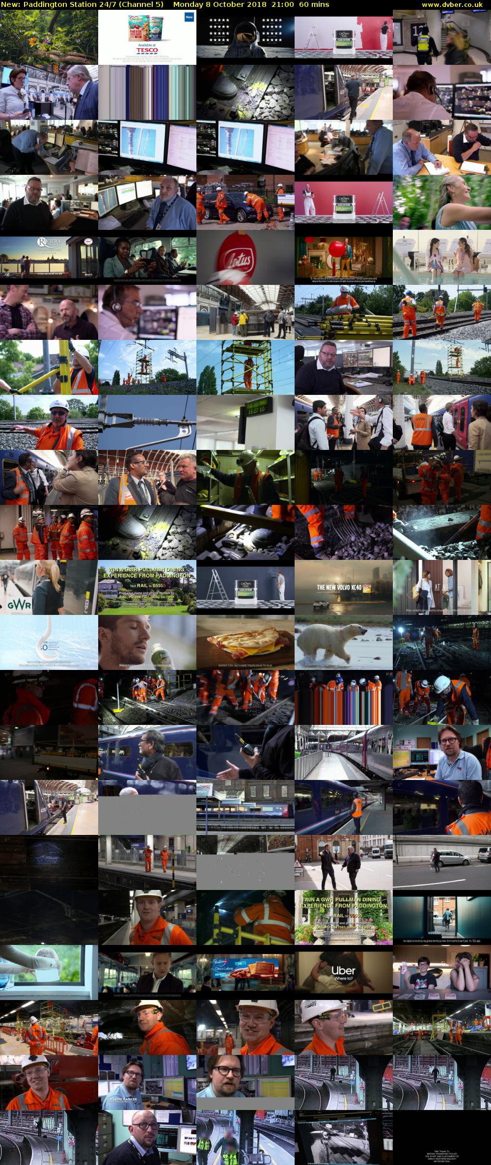 Paddington Station 24/7 (Channel 5) Monday 8 October 2018 21:00 - 22:00