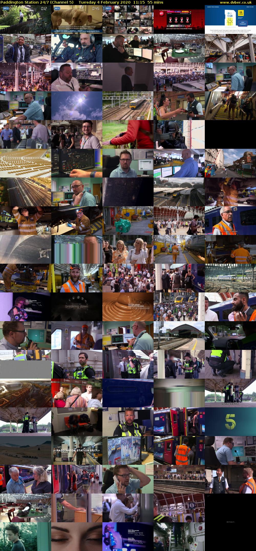Paddington Station 24/7 (Channel 5) Tuesday 4 February 2020 11:15 - 12:10