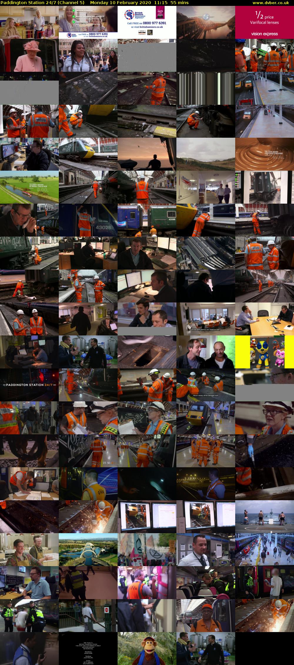 Paddington Station 24/7 (Channel 5) Monday 10 February 2020 11:15 - 12:10